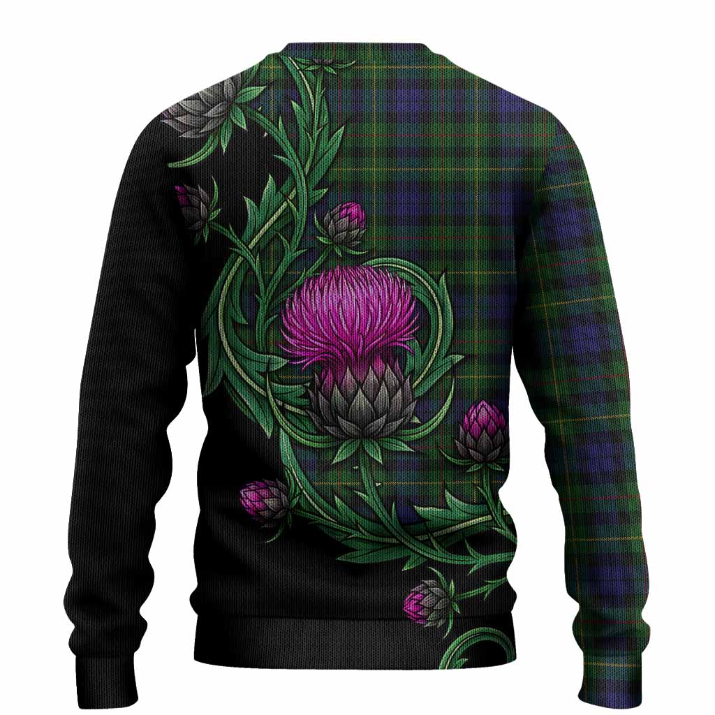 Rollo Tartan Knitted Sweater Resilient Scottish Thistle - Tartan Vibes Clothing