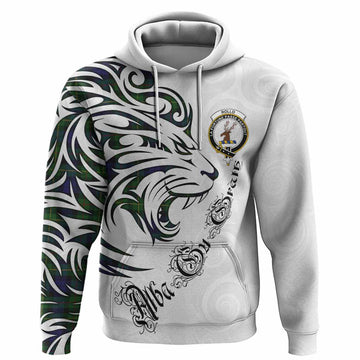 Rollo Tartan Lion Roar Hoodie Alba Gu Brath with Celtic Motifs