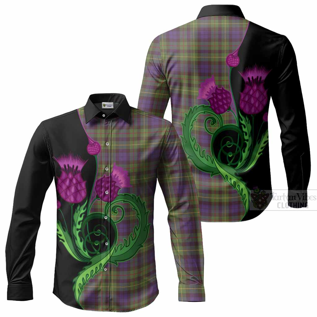 Rollo Tartan Long Sleeve Button Shirts Traditional Scottish Thistle