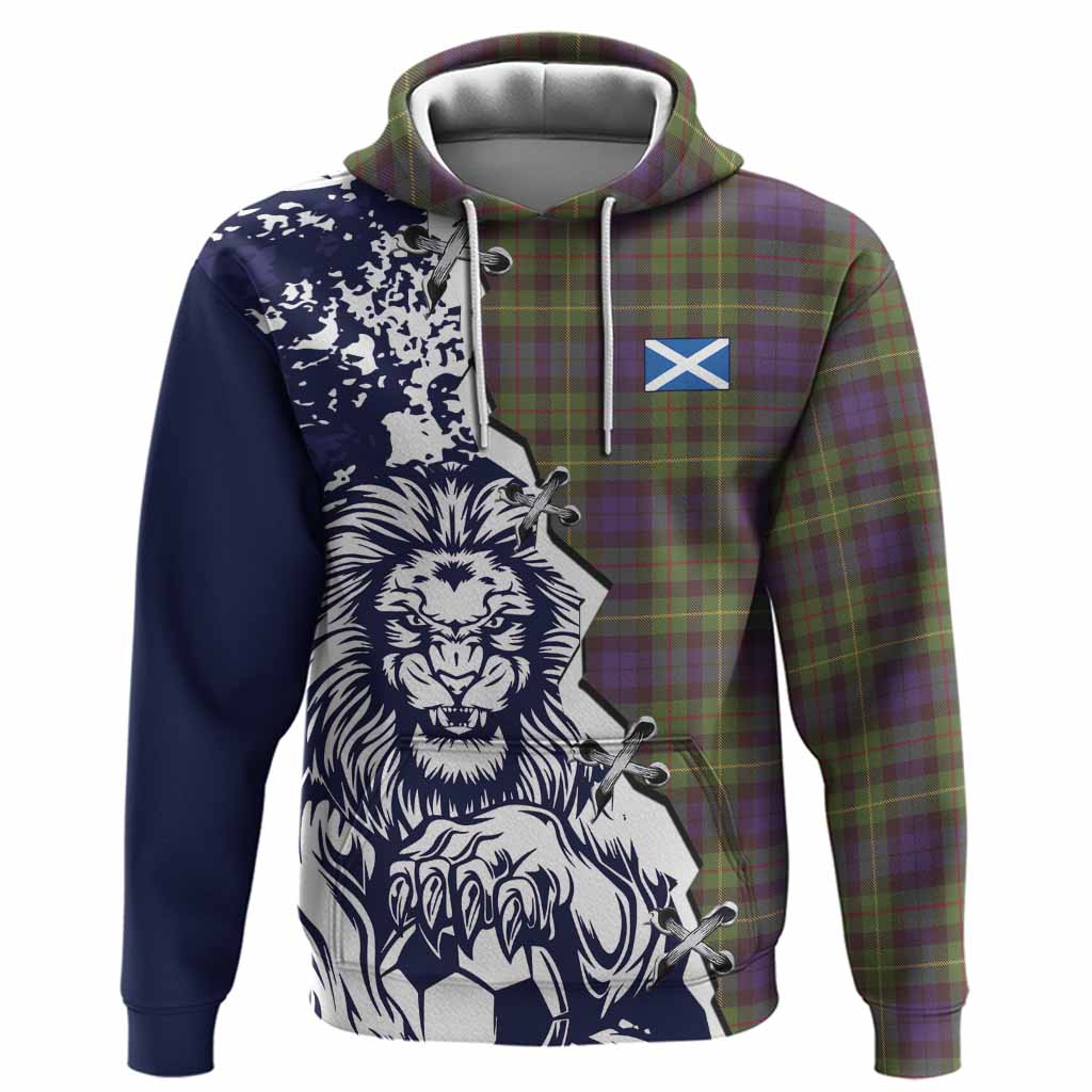 Rollo Tartan Scottish Hoodie Angry Lion With Soccer Ball Style