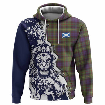 Rollo Tartan Scottish Hoodie Angry Lion With Soccer Ball Style