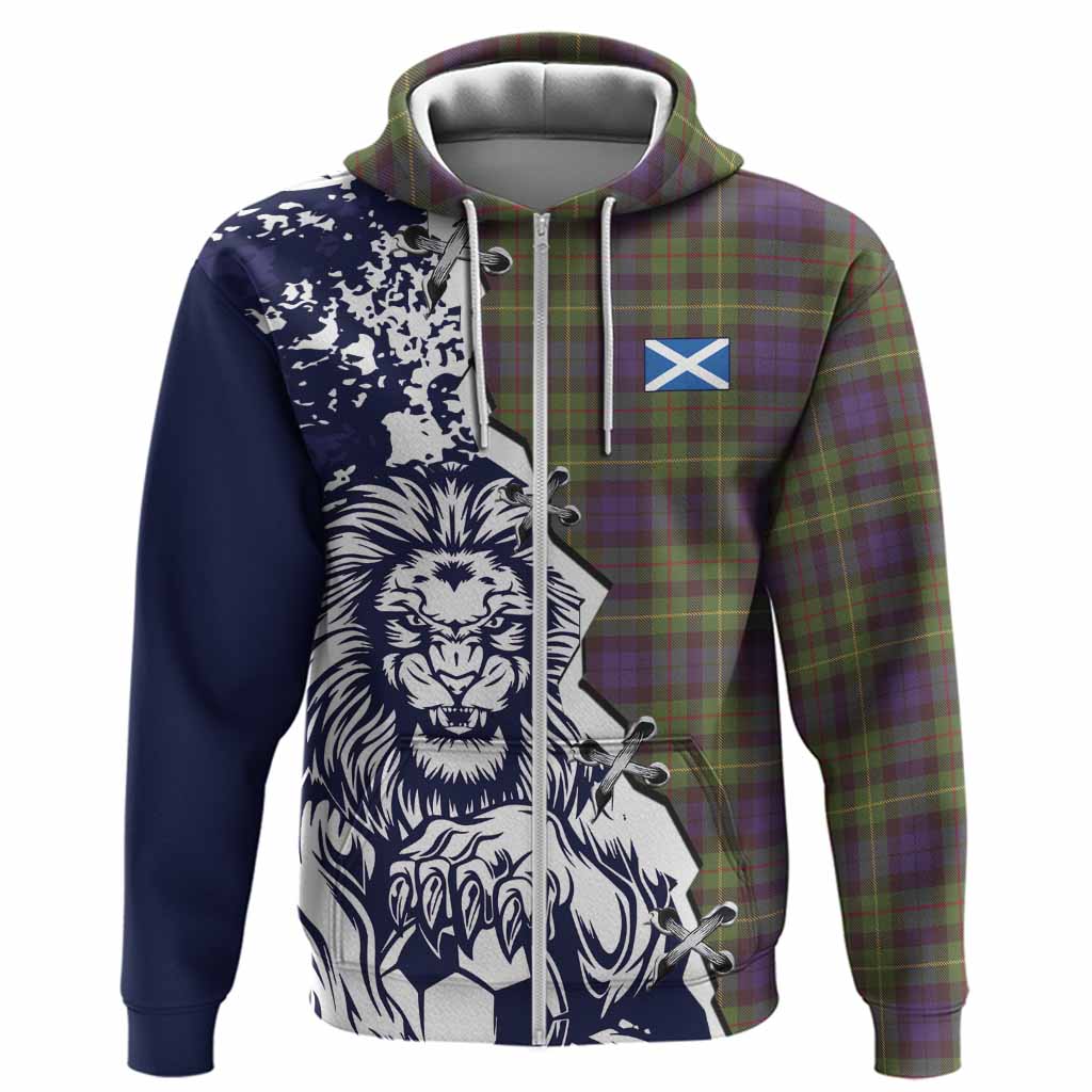 Rollo Tartan Scottish Hoodie Angry Lion With Soccer Ball Style