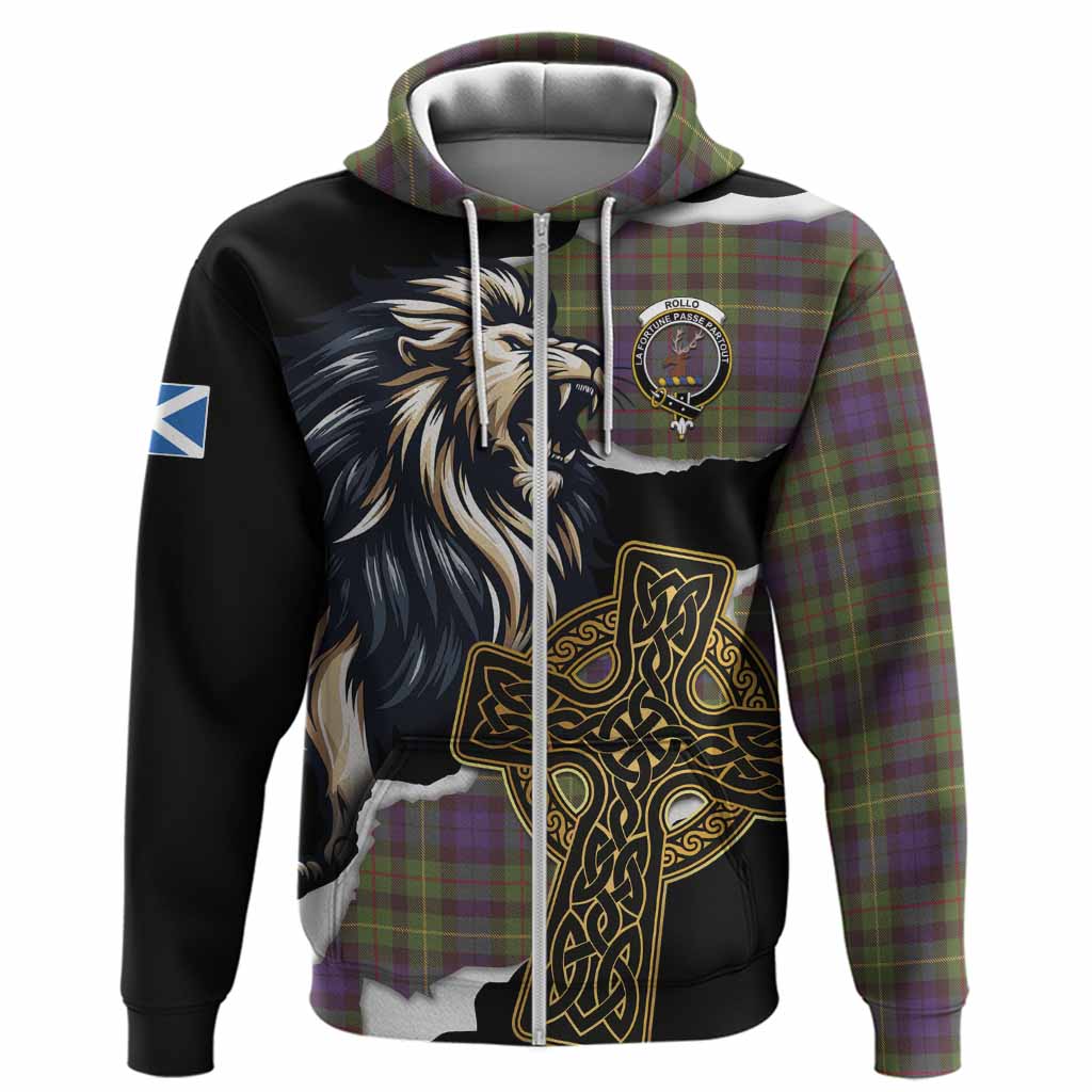 Rollo Tartan Scottish Hoodie Lion Celtic Heritage