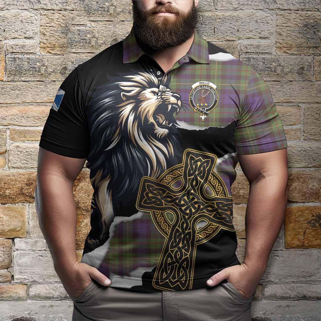 Rollo Tartan Scottish Polo Shirt Lion Celtic Heritage