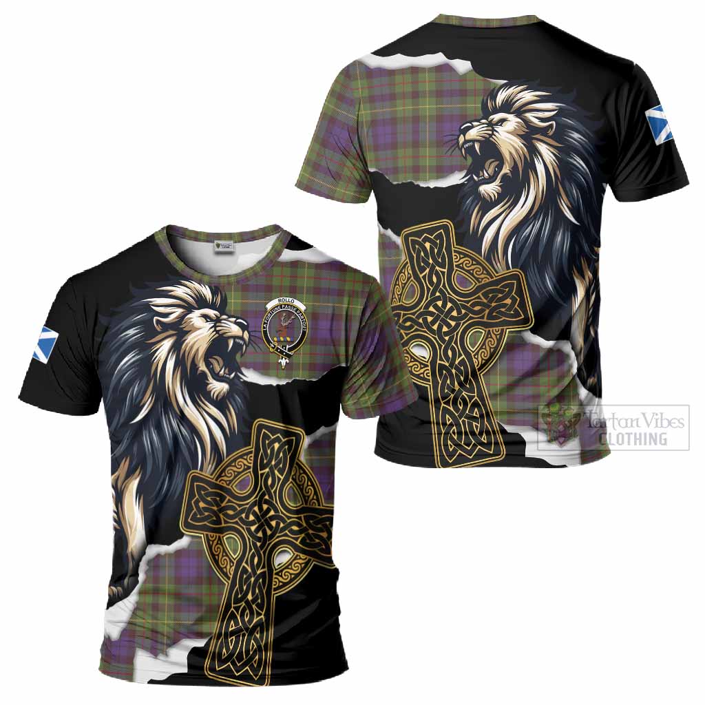 Rollo Tartan Scottish T-Shirt Lion Celtic Heritage