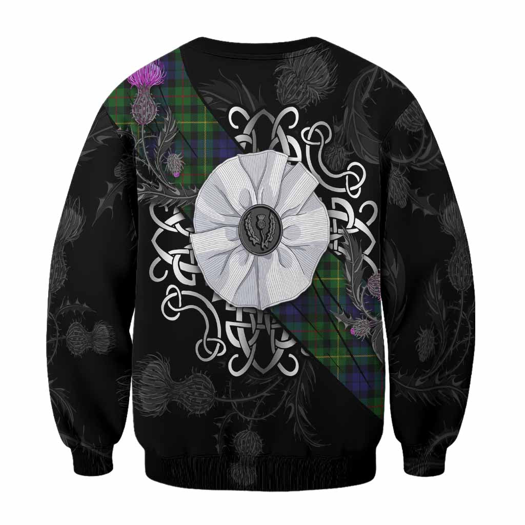 Rollo Tartan Sweatshirt Jacobite White Rose - Tartan Vibes Clothing
