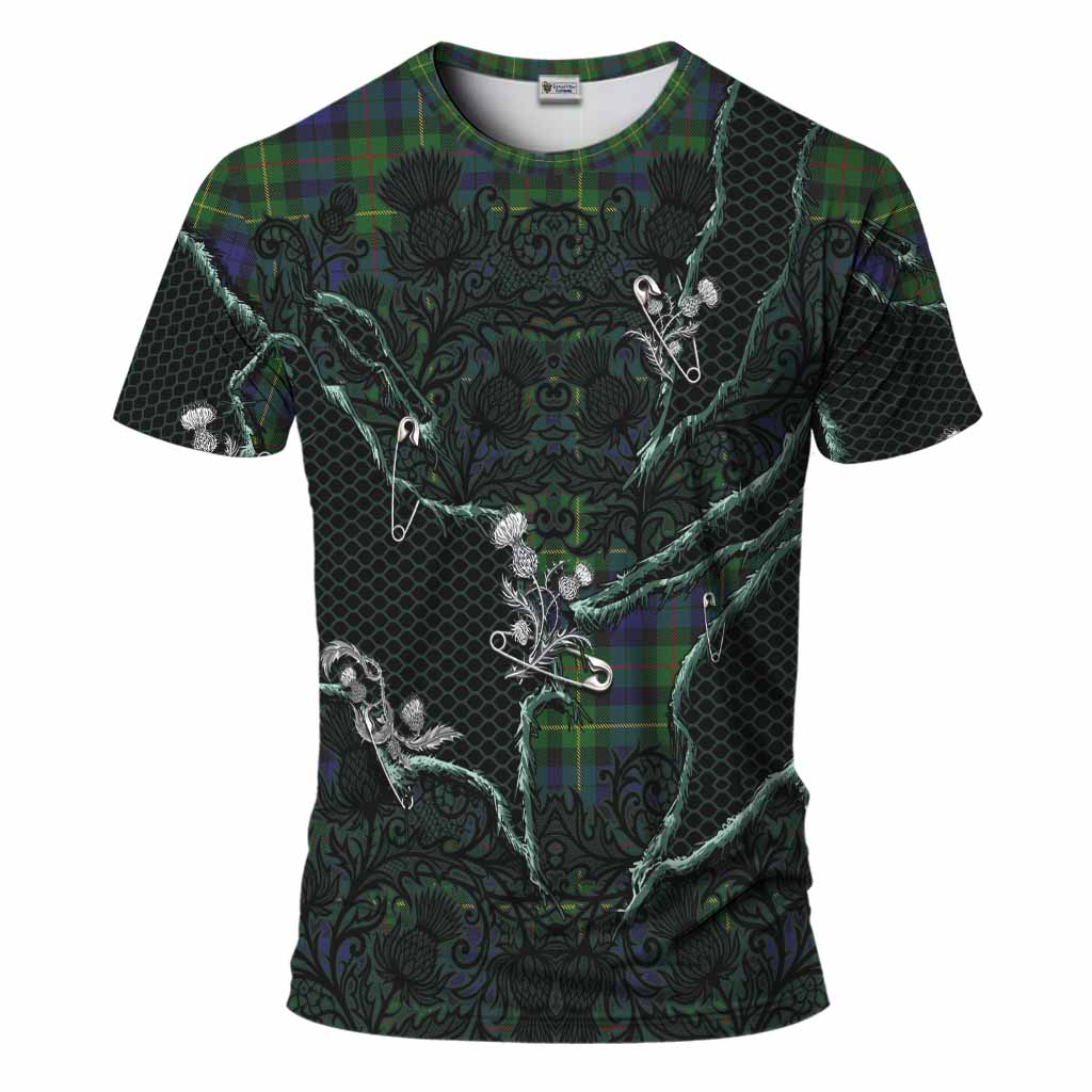 Rollo Tartan Thistle Dark Gothic T-Shirt Kid's Shirt - Tartan Vibes Clothing