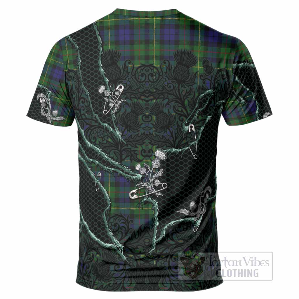 Rollo Tartan Thistle Dark Gothic T-Shirt - Tartan Vibes Clothing