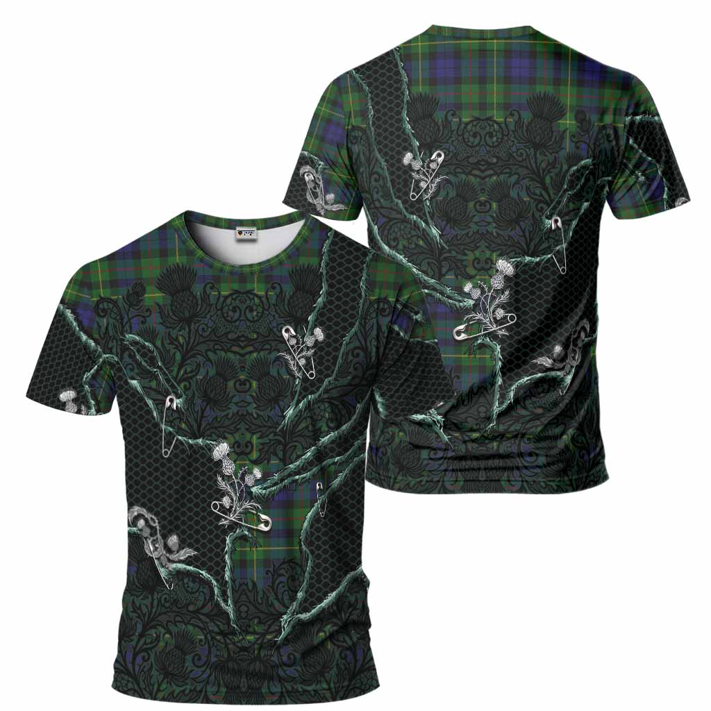 Rollo Tartan Thistle Dark Gothic T-Shirt - Tartan Vibes Clothing