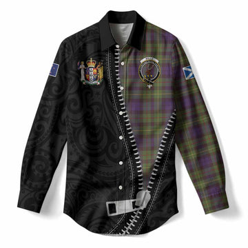 Rollo Tartan Women Casual Shirt New Zealand Pattern Unique Zipper Stylized