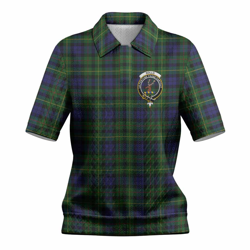 Rollo Tartan Women’s Polo Sweater Top with Family Crest
