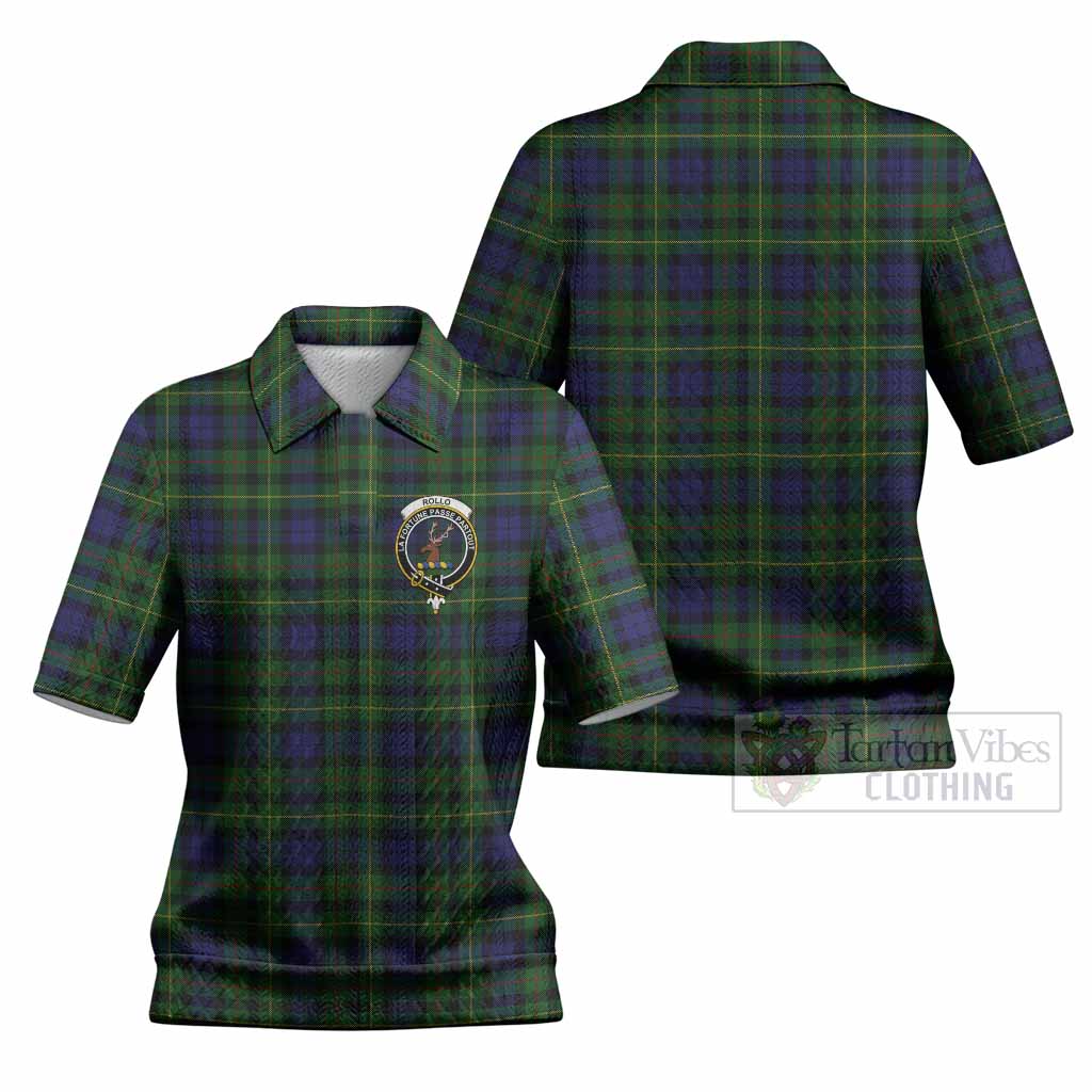 Rollo Tartan Women’s Polo Sweater Top with Family Crest