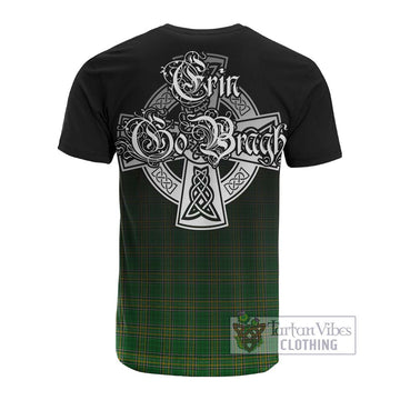 Roney Irish Clan Cotton T-shirt with Coat of Arms Erin Go Bragh Celtic Inspired