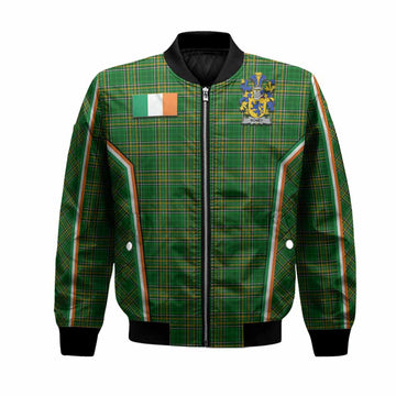 Roney Irish Clan Coat of Arm Tartan Bomber Jacket Flag Style