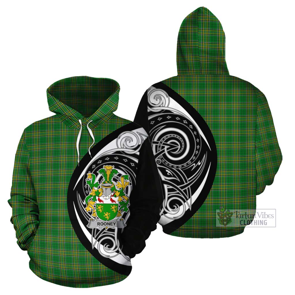 Tartan Vibes Clothing Rooney Irish Clan Cotton Hoodie Celtic Circle Style