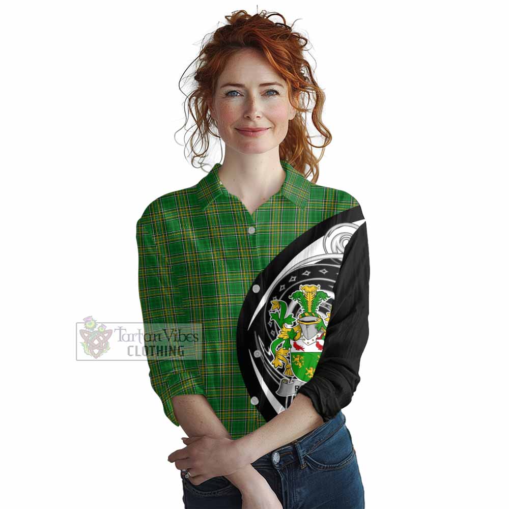 Tartan Vibes Clothing Rooney Irish Clan Women's Casual Shirt Celtic Circle Style