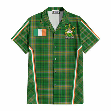 Rooney Irish Clan Coat of Arm Tartan Cotton Hawaiian Shirt Flag Style