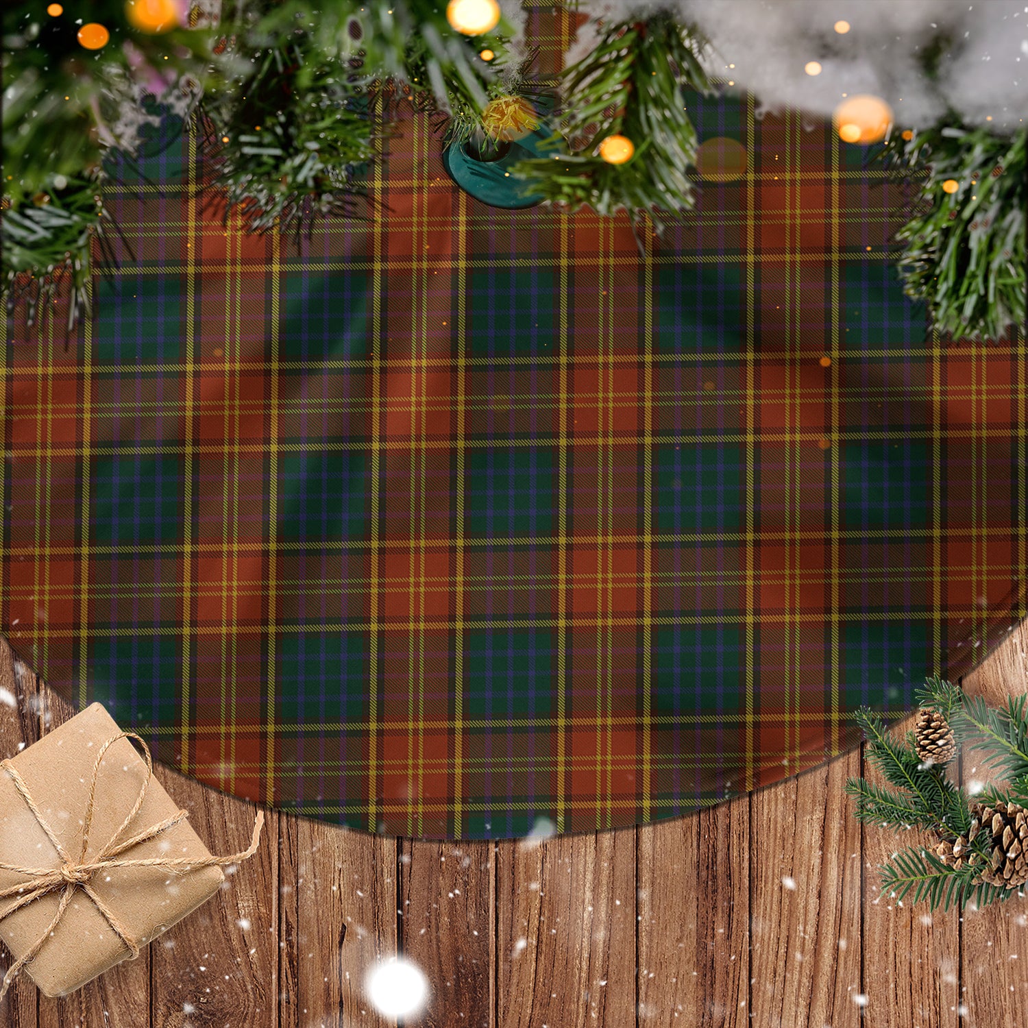 Roscommon County Ireland Tartan Christmas Tree Skirt - Tartanvibesclothing
