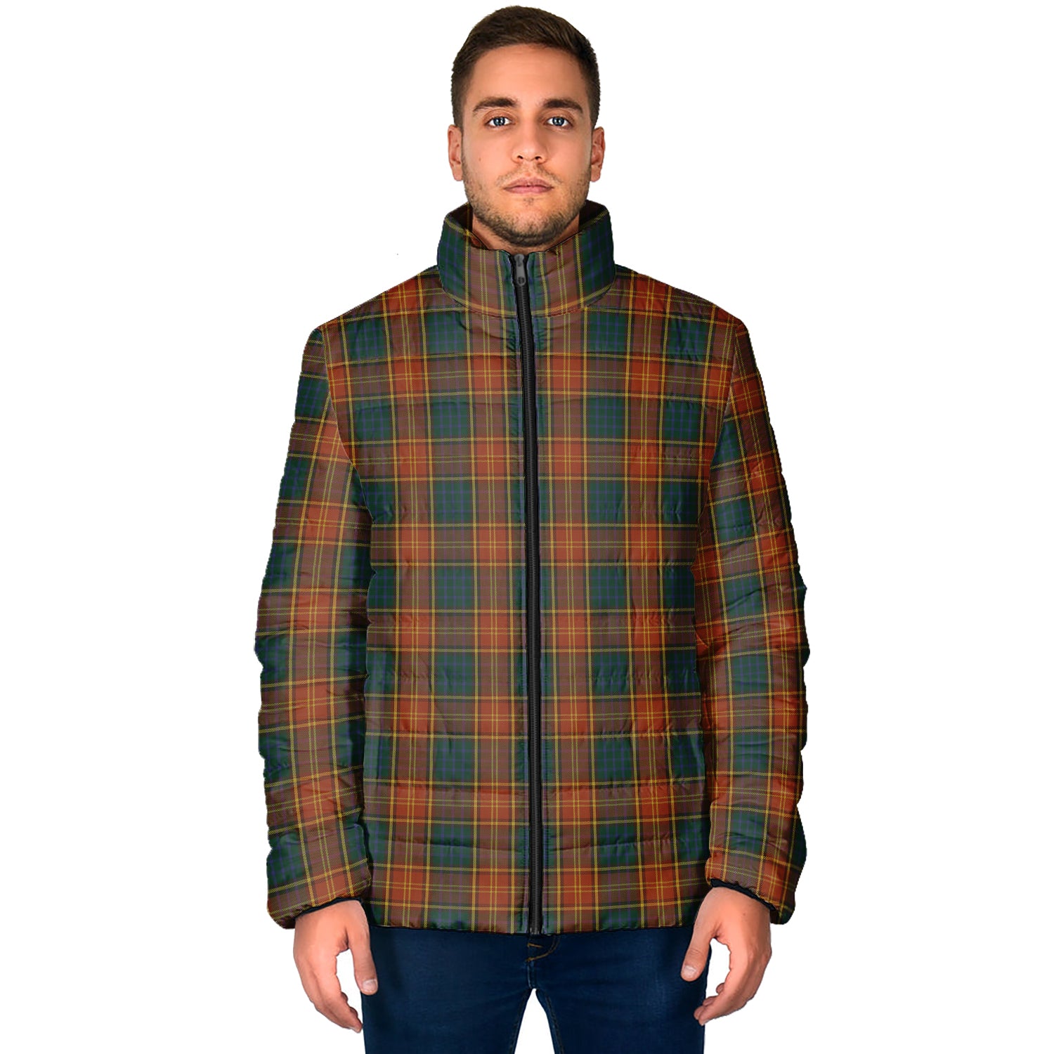 Roscommon County Ireland Tartan Padded Jacket - Tartan Vibes Clothing