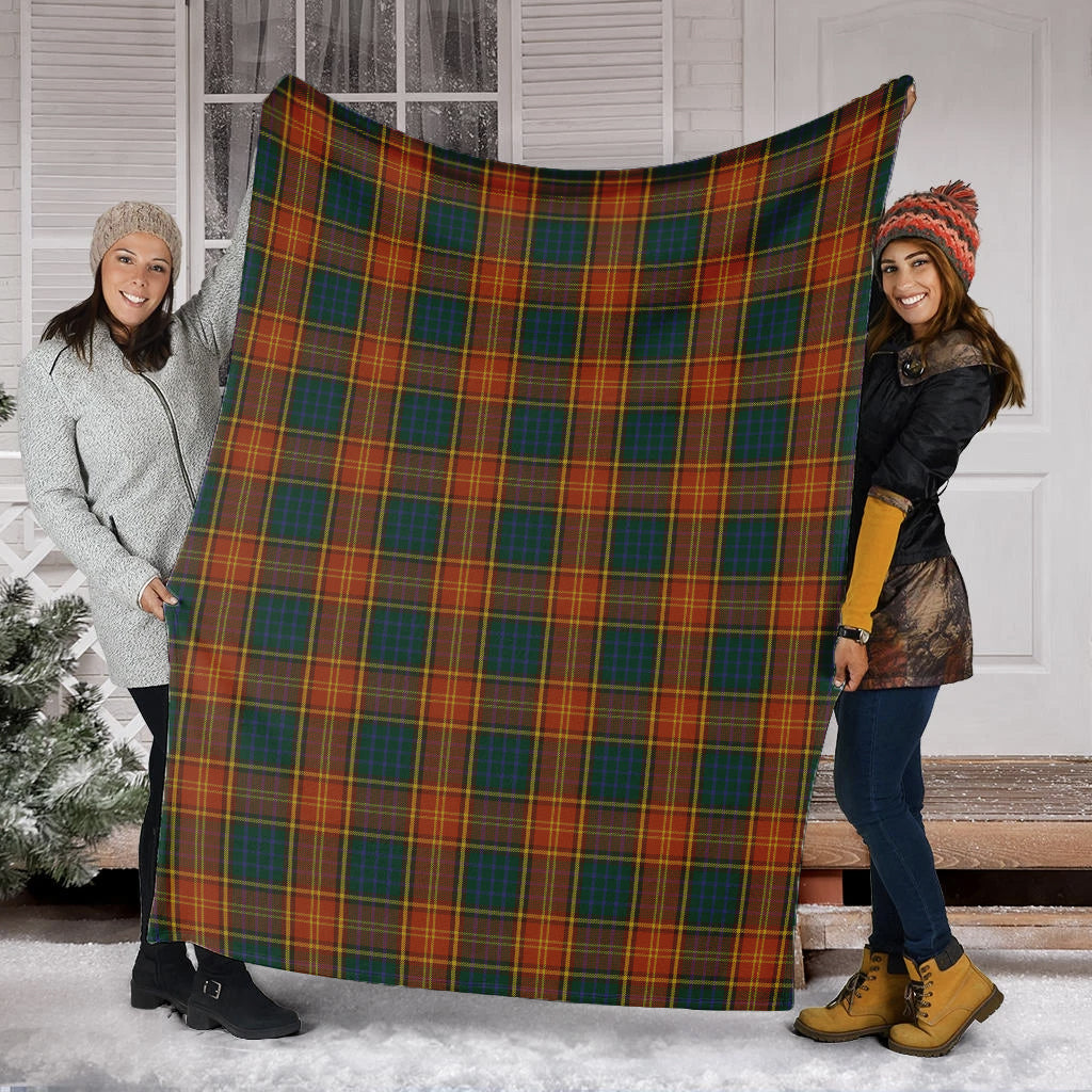 Roscommon County Ireland Tartan Blanket - Tartan Vibes Clothing