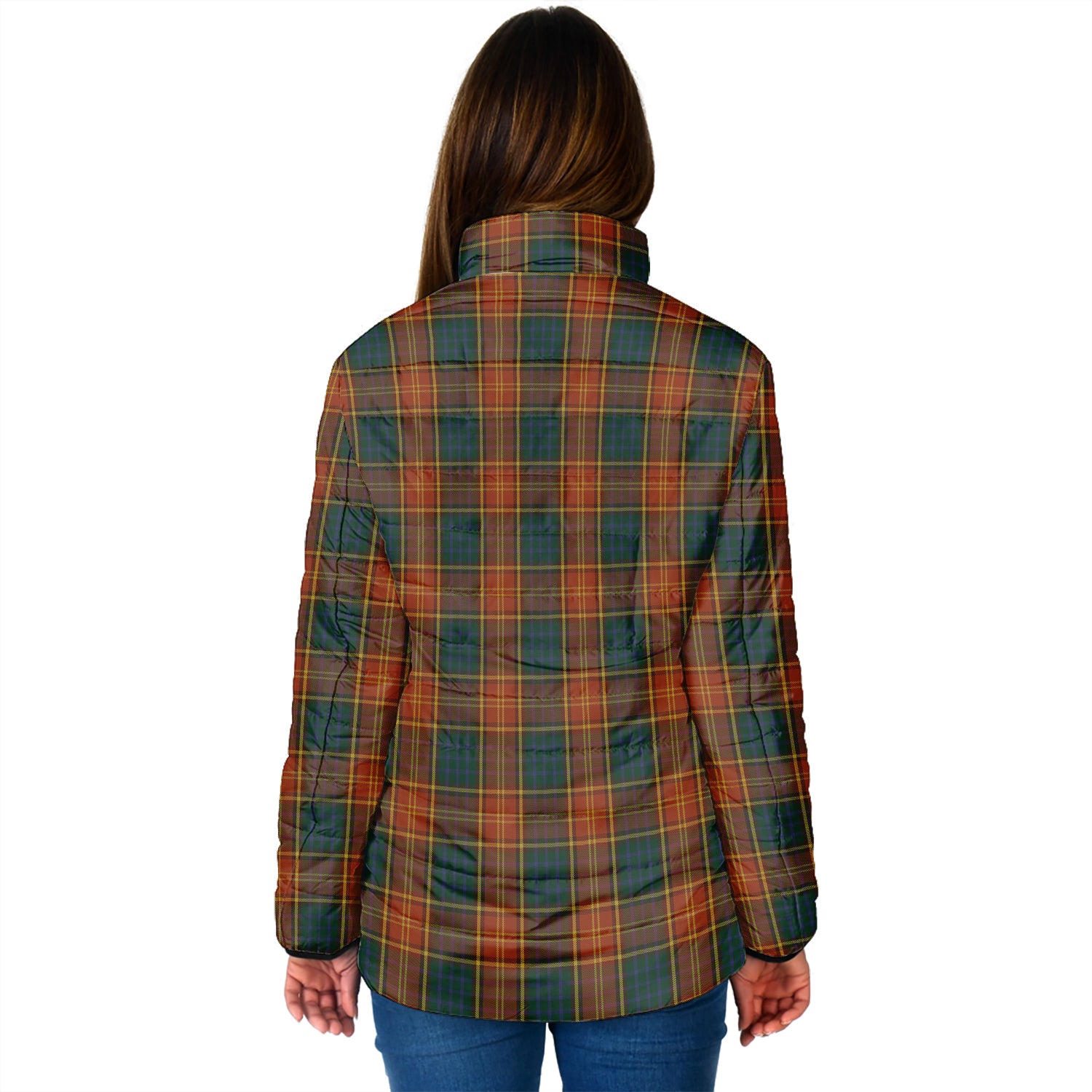 Roscommon County Ireland Tartan Padded Jacket - Tartan Vibes Clothing