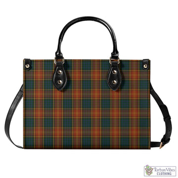 Roscommon County Ireland Tartan Luxury Leather Handbags L - Tartan Vibes Clothing