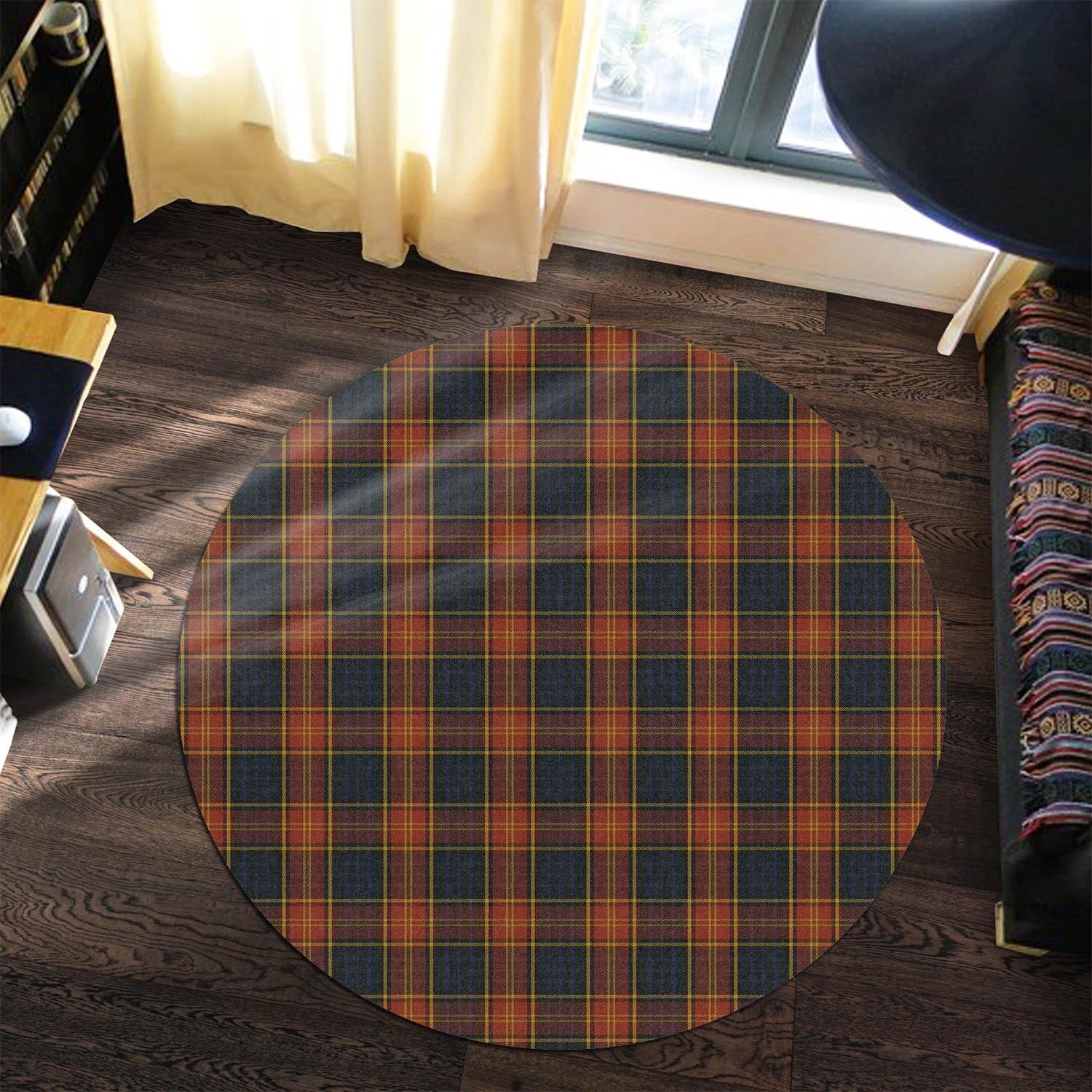 Roscommon County Ireland Tartan Round Rug Premium Round Rug - Tartan Vibes Clothing
