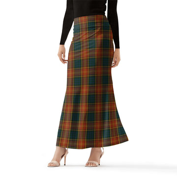 Roscommon County Ireland Tartan Womens Full Length Skirt