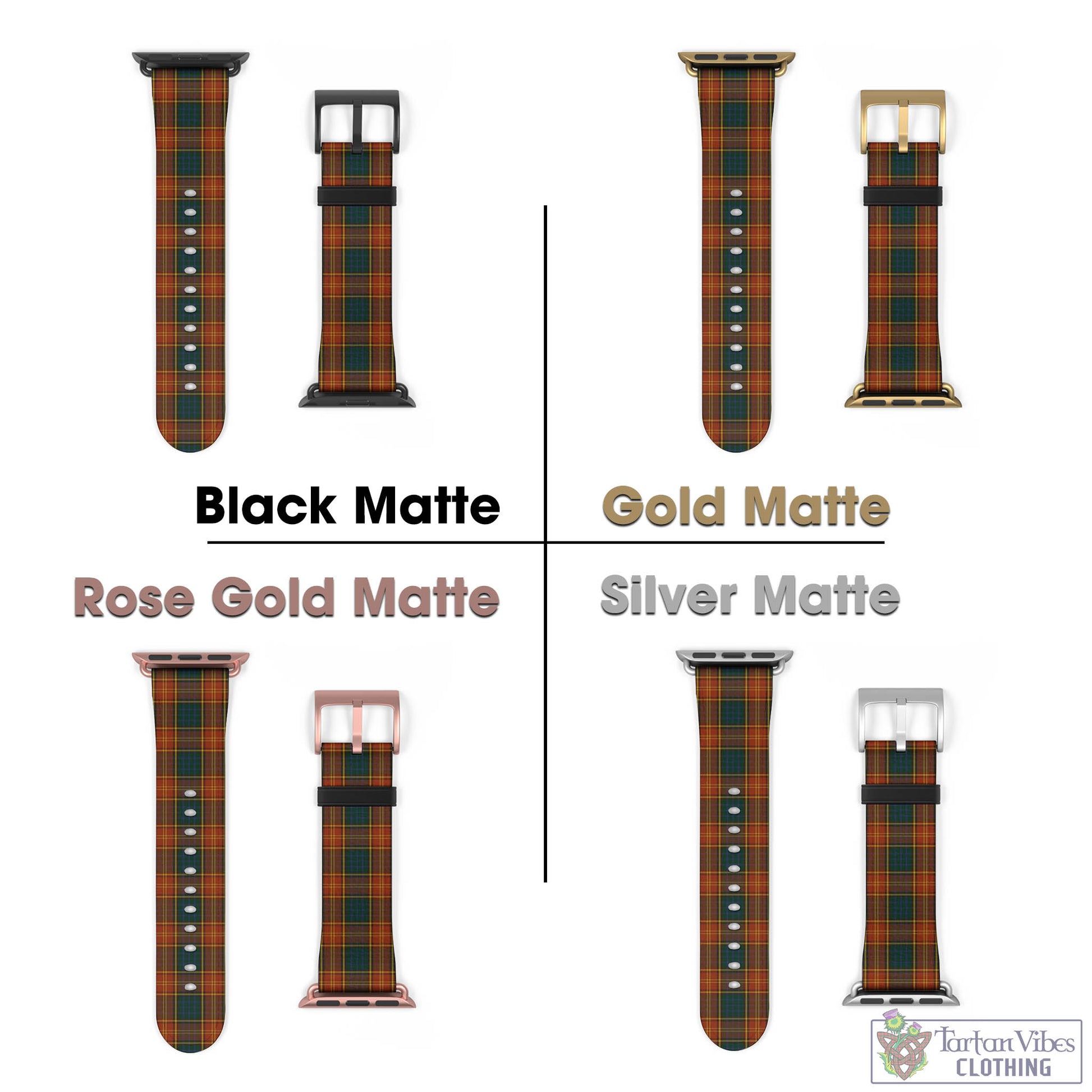Roscommon County Ireland Tartan Watch Band 42 - 45 mm - Tartan Vibes Clothing