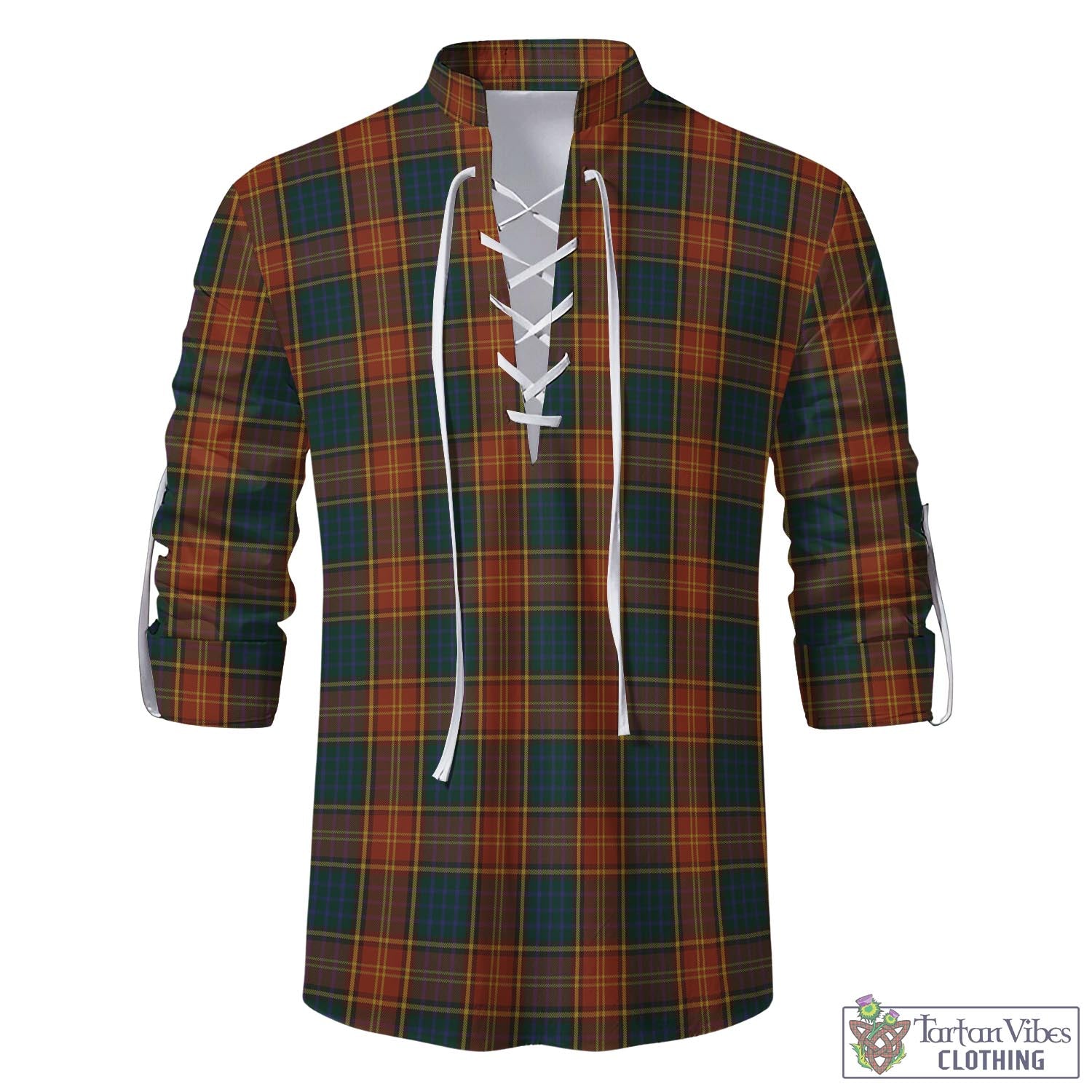 Tartan Vibes Clothing Roscommon County Ireland Tartan Men's Scottish Traditional Jacobite Ghillie Kilt Shirt
