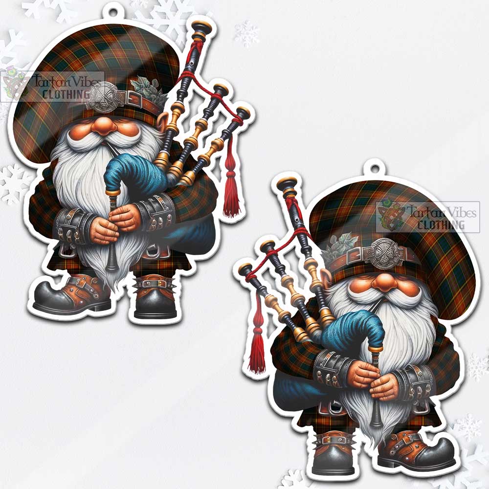 Roscommon County Ireland Tartan Bagpiper Gnome Christmas Ornament - Tartan Vibes Clothing