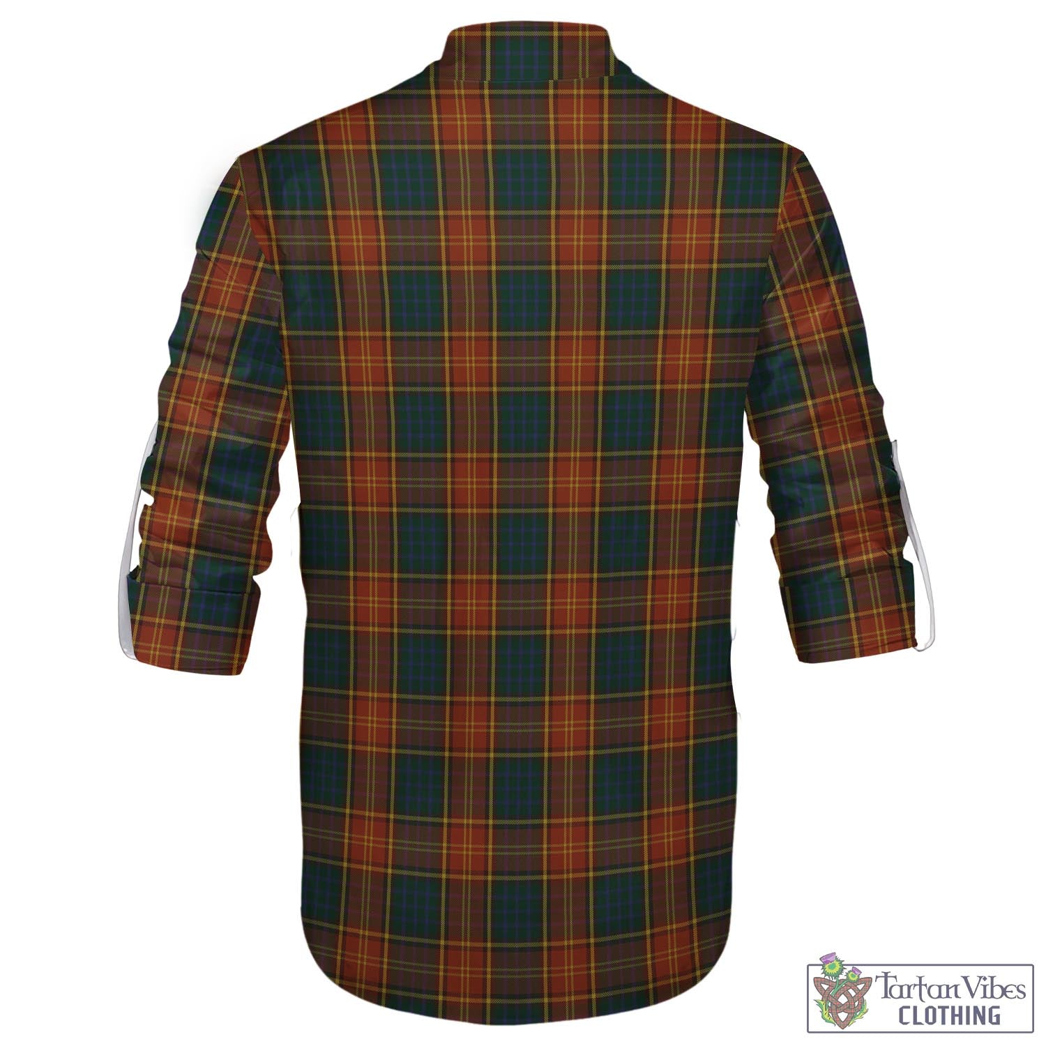 Tartan Vibes Clothing Roscommon County Ireland Tartan Men's Scottish Traditional Jacobite Ghillie Kilt Shirt