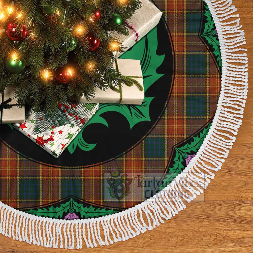 Roscommon County Ireland Tartan Christmas Tree Skirt Scottish Thistle Style - Tartan Vibes Clothing