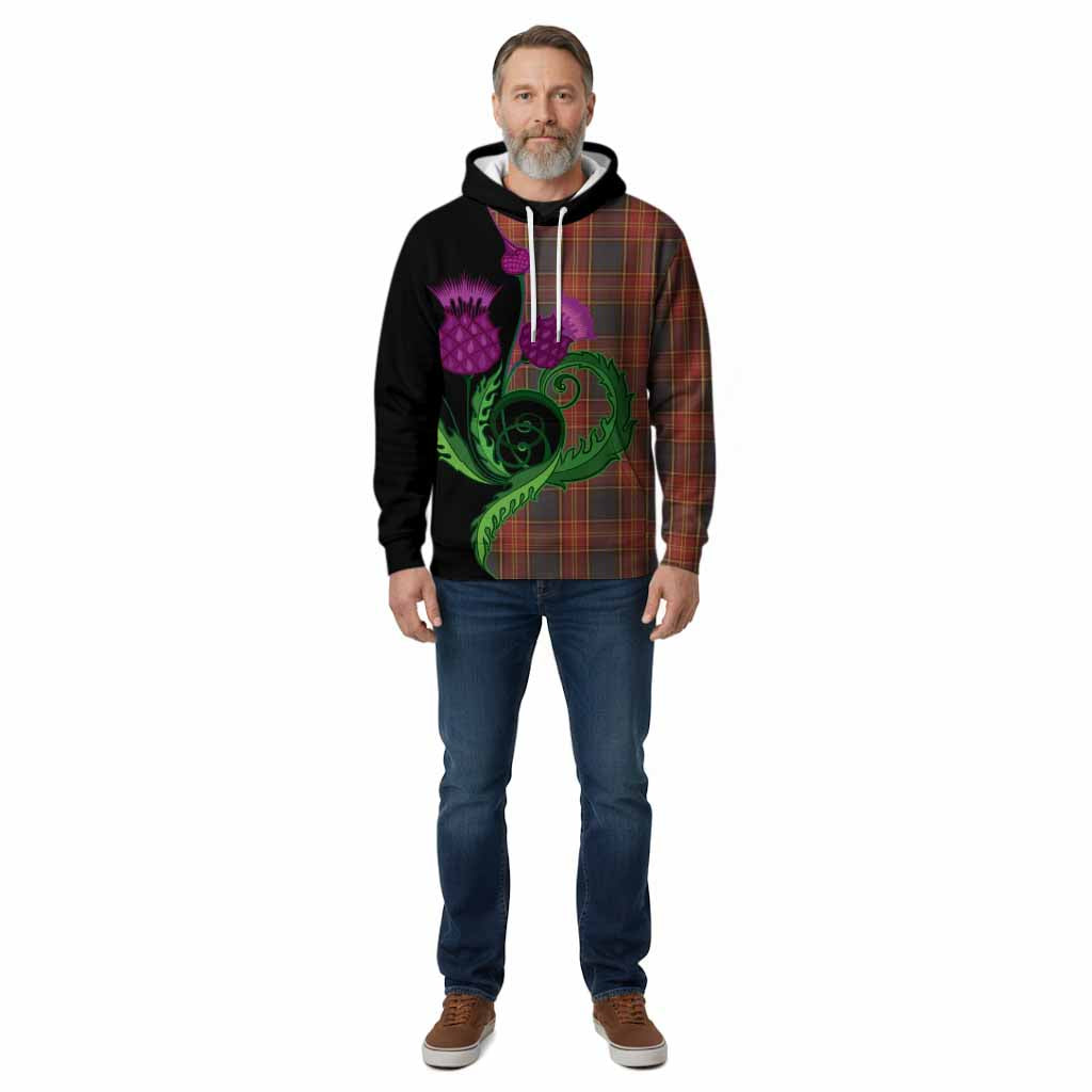 Roscommon County Ireland Tartan Cotton Hoodie Traditional Scottish Thistle