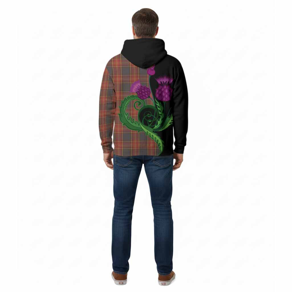 Roscommon County Ireland Tartan Cotton Hoodie Traditional Scottish Thistle