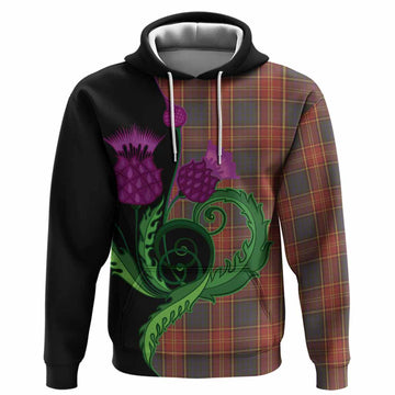 Roscommon County Ireland Tartan Hoodie Traditional Scottish Thistle