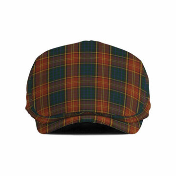 Roscommon County Ireland Tartan Jeff Cap, Tartan Flat Cap