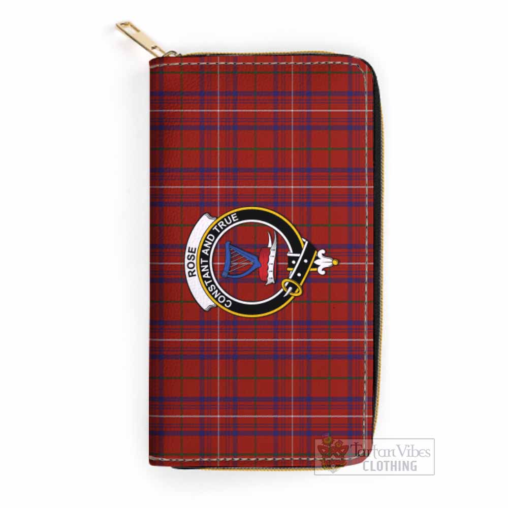 Tartan Vibes Clothing Rose Tartan Women's Leather Wallet with Family Crest