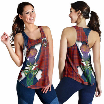 Tartan Vibes Clothing Rose Tartan Family Crest Women's Racerback Tanks Scottish Thistle Celtic Inspired