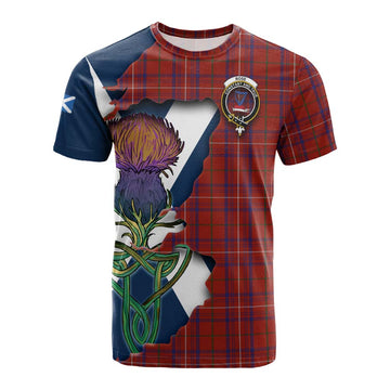 Tartan Vibes Clothing Rose Tartan Family Crest Cotton T-shirt Scottish Thistle Celtic Inspired