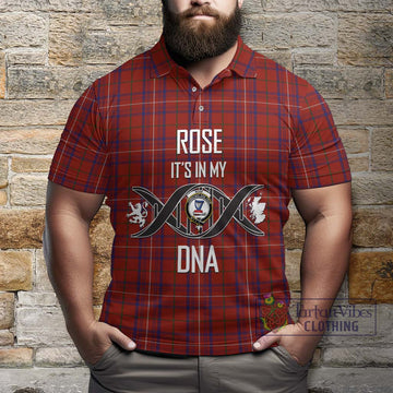 Rose Tartan Polo Shirt with Family Crest DNA In Me Style Kid - Tartanvibesclothing Shop