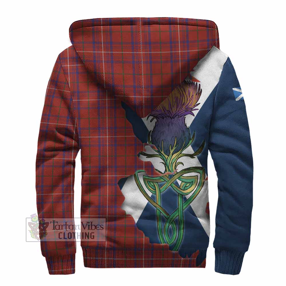 Tartan Vibes Clothing Rose Tartan Family Crest Sherpa Hoodie Scottish Thistle Celtic Inspired