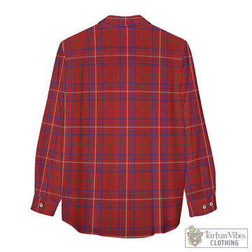 Rose Tartan Womens Casual Shirt with Family Crest