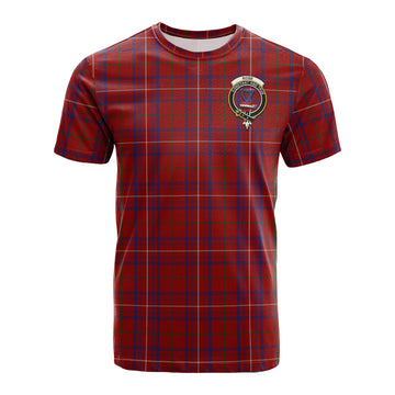 Rose Tartan T-Shirt with Family Crest