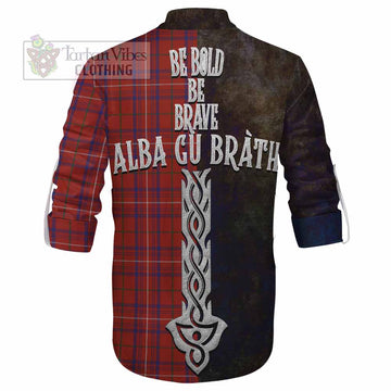 Rose Tartan Family Crest Ghillie Kilt Shirt Alba Gu Brath Be Brave Lion Ancient Style