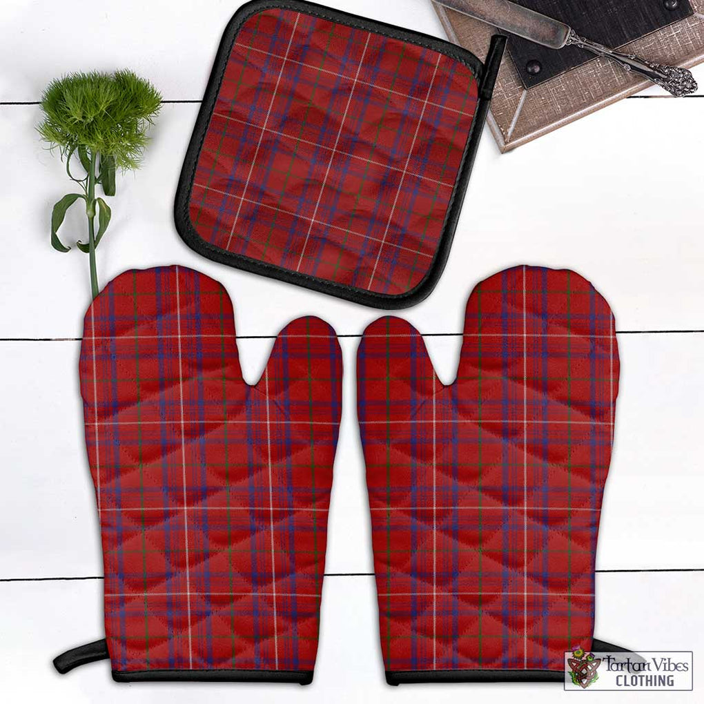 Rose Tartan Combo Oven Mitt & Pot-Holder Combo 1 Oven Mitt & 1 Pot-Holder Black - Tartan Vibes Clothing