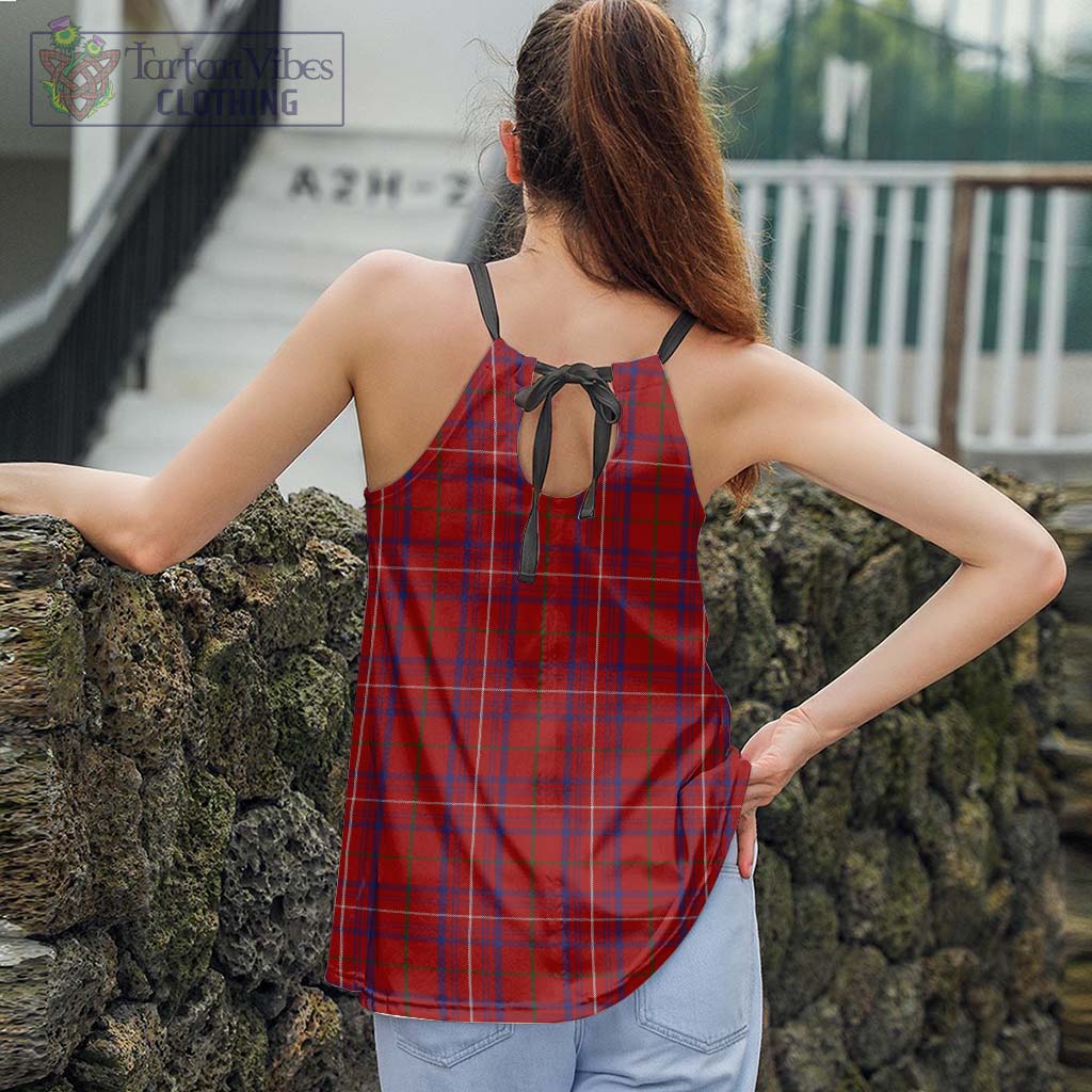 Tartan Vibes Clothing Rose Tartan Loose Halter Neck Camisole