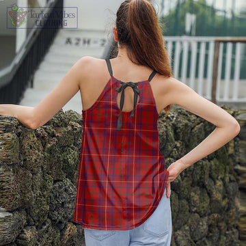 Rose Tartan Loose Halter Neck Camisole