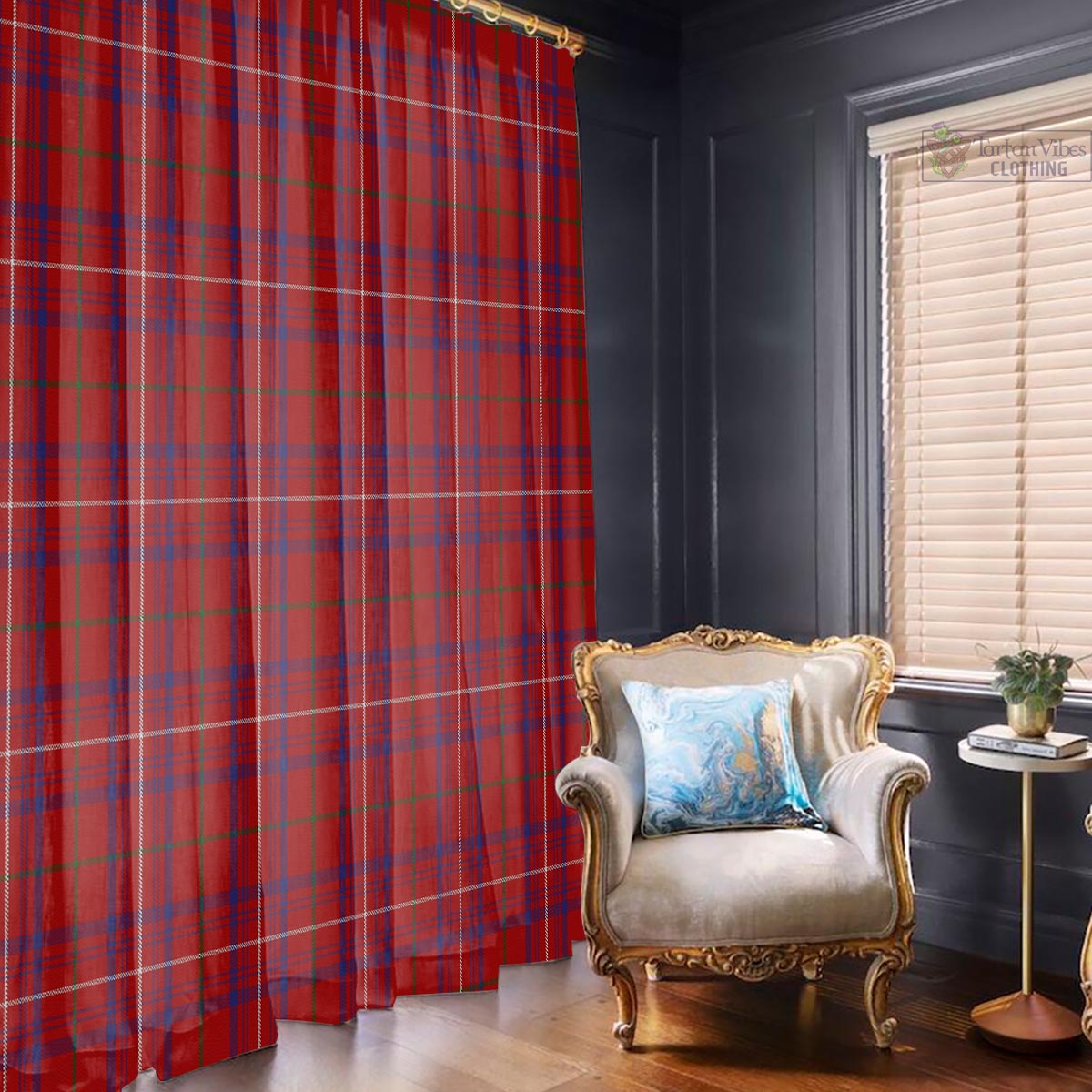 Rose Tartan Window Curtain
