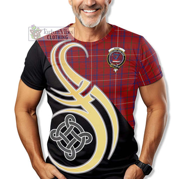 Tartan Vibes Clothing Rose Tartan T-Shirt with Family Crest and Celtic Symbol Style